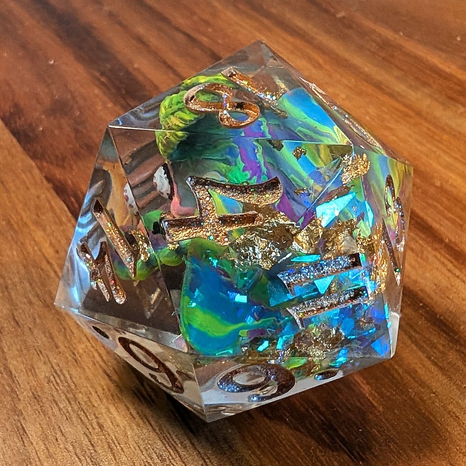 Psychedelic Moth Person Chonky D20