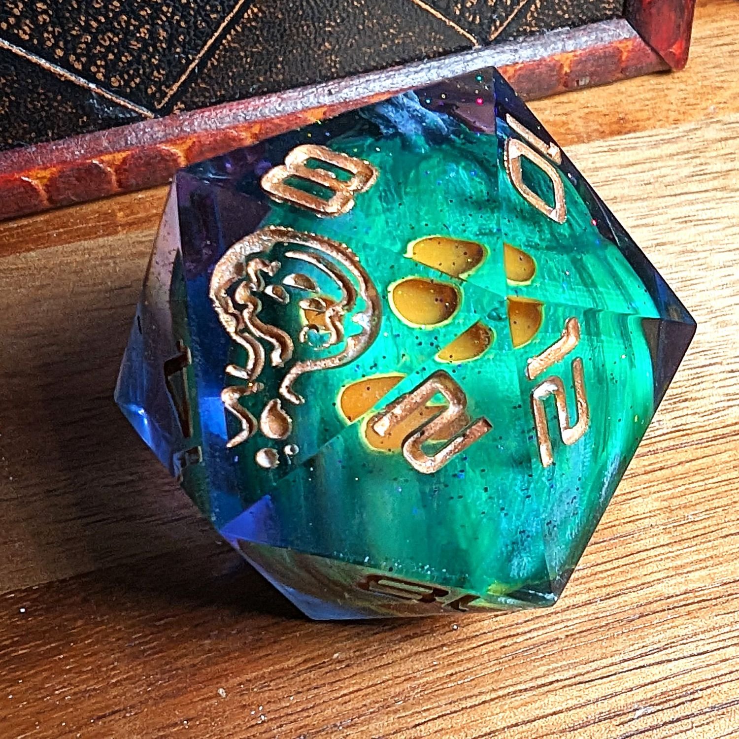 Green Jack O' Lantern Chonky D20 Copy - Image 3