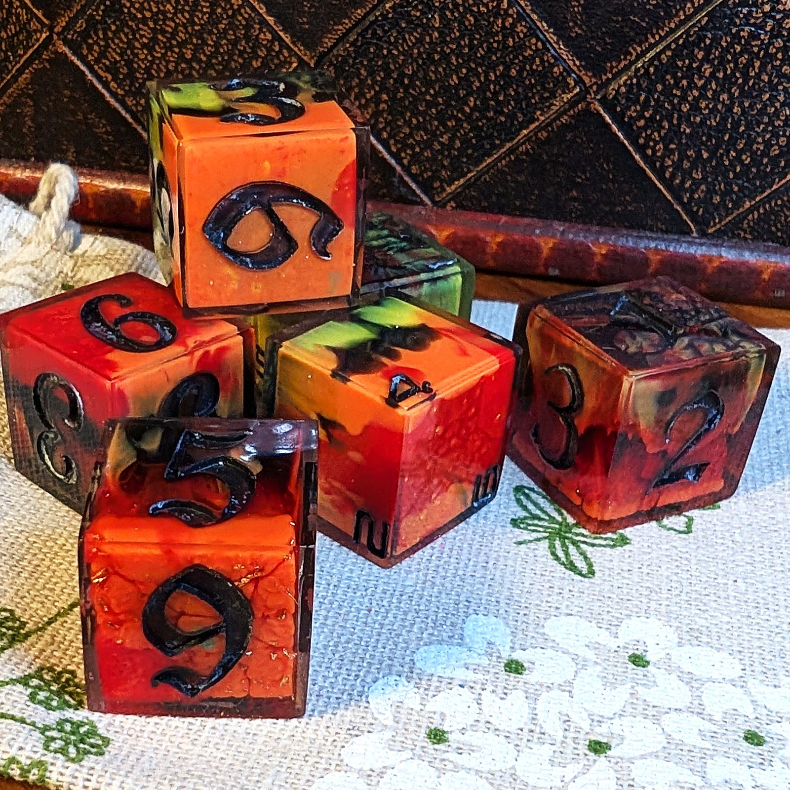 Volcanic Ash D6 Dice (Set of 6)